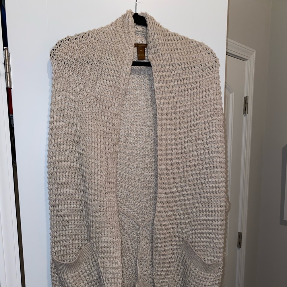 Grey and Brown Sweater Cardigan